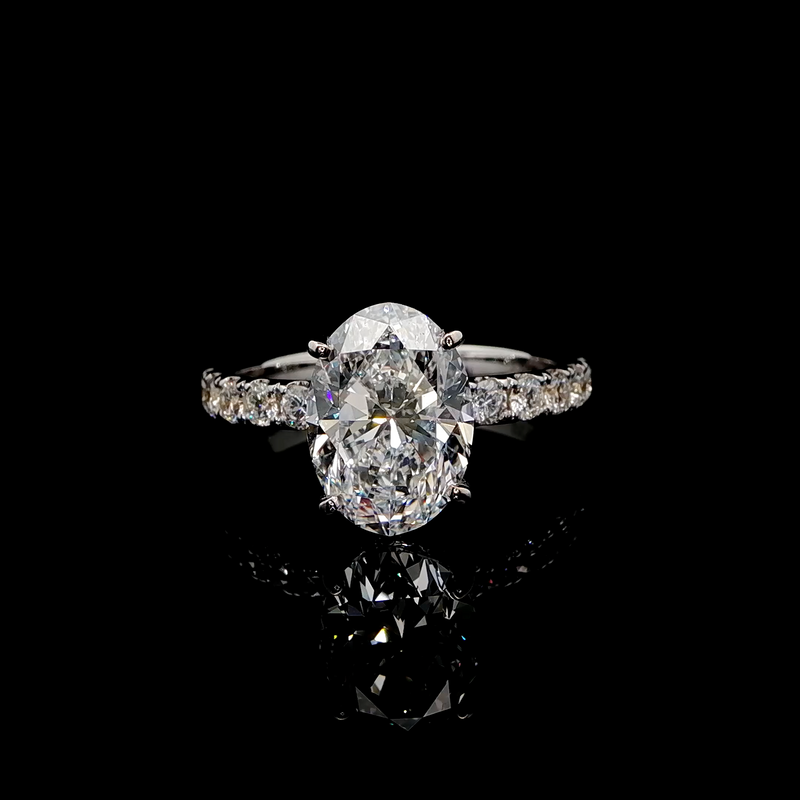 Diamond stud earrings photo captured with GemSparkle