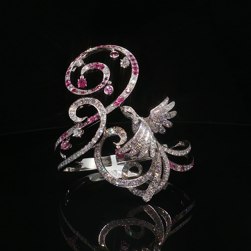 Fancy color diamond ring photo captured with GemSparkle